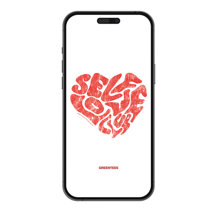 Vintage Self Love Club - Wallpaper White/Red