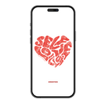 Vintage Self Love Club - Wallpaper White/Red