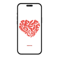 Vintage Self Love Club - Wallpaper White/Red